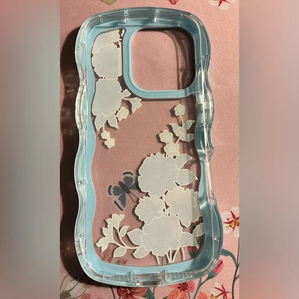 Floral Blue Phone Case / I Phone 16 Pro